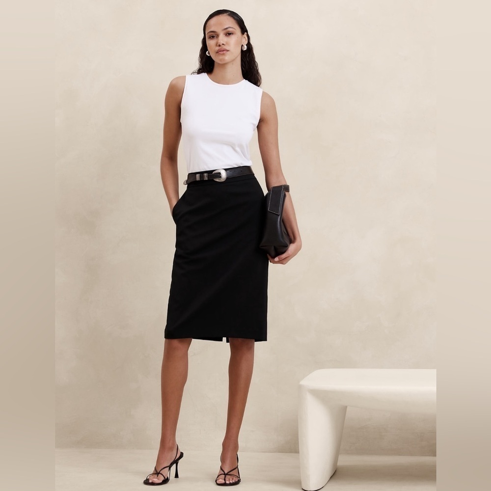 NWT! Banana Republic Black Siena Wool Pencil Skirt - Multiple Sizes